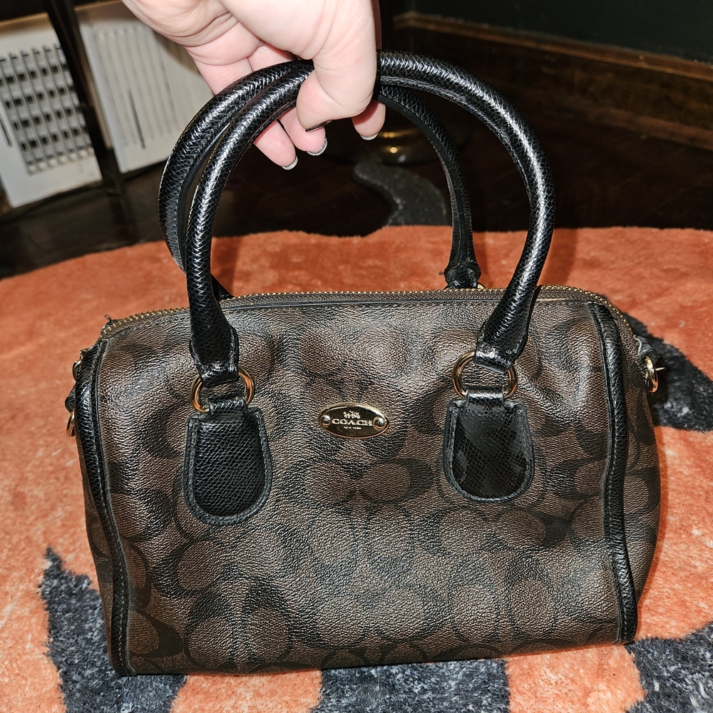 Coach Brown and Black Women's Handbag